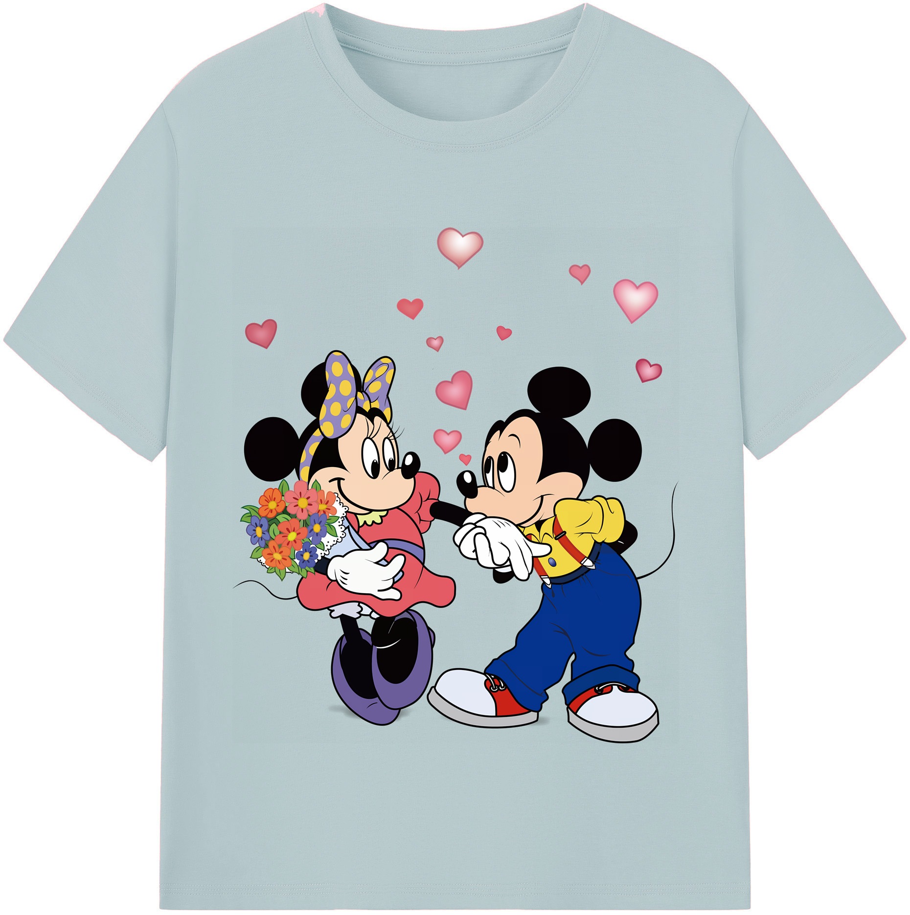 （画像用） ミッキーマウス Mickey Mouse 綿100％半袖Tシャツ（フロントプリント）